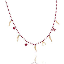 COLLANA PERLINE ROSSE CORNETTI