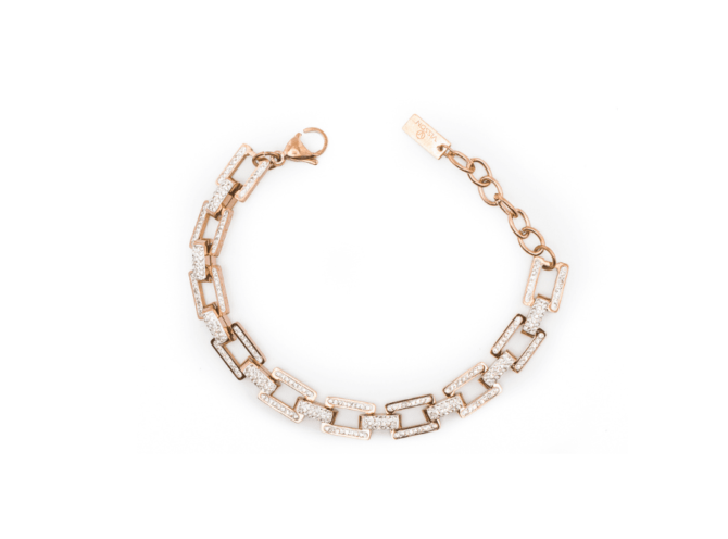 bracciale catena binario rosè bracciale catena binario rosè