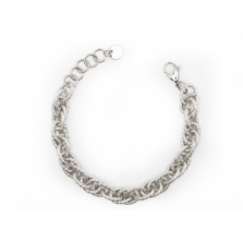 bracciale catena intrecciata argento