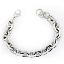 bracciale catena liscia argento