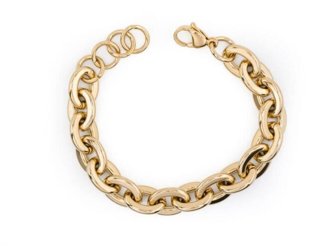 bracciale catena liscia oro