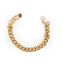 bracciale catena piatta satinata oro