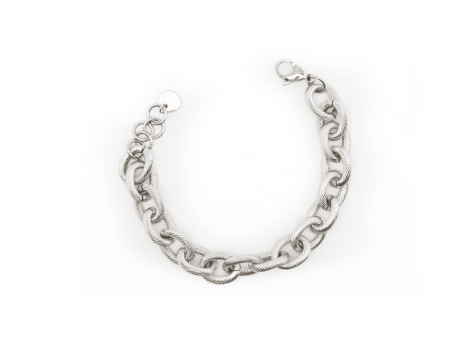 bracciale catena satinata argento bracciale catena satinata argento