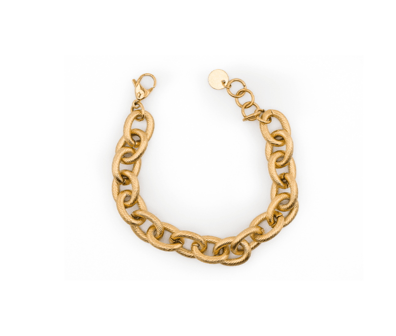 bracciale catena satinata oro