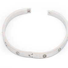 bracciale manetta con strass argento