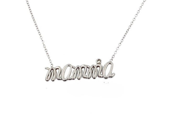 collana mamma in corsivo argento collana mamma in corsivo argento