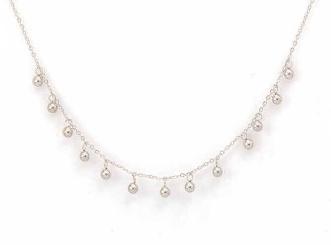 collana pallini argento collana pallini argento