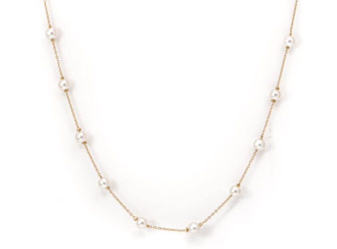 collana perline oro