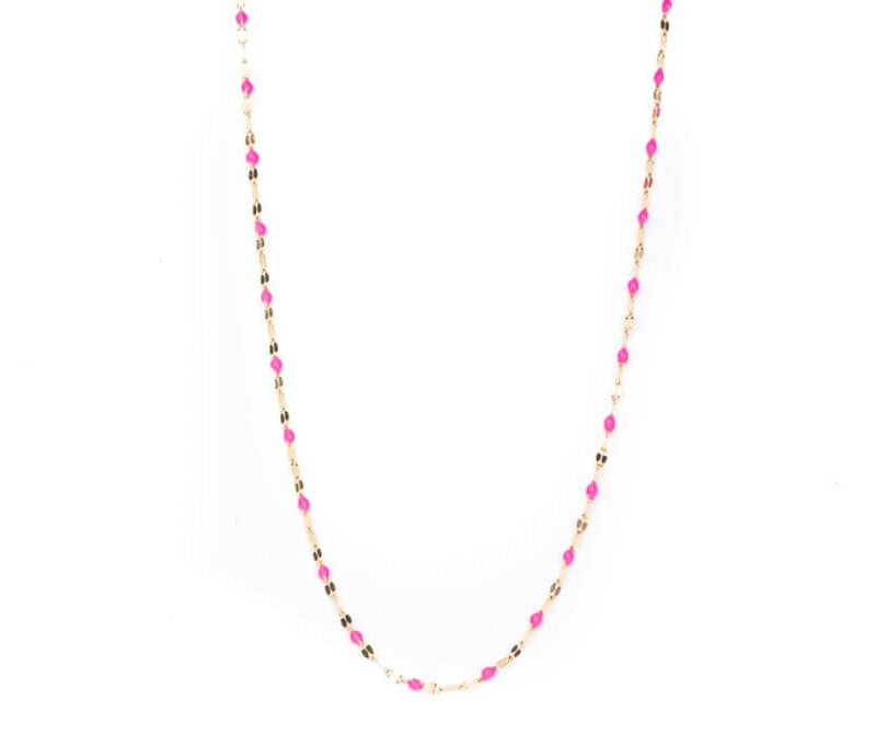 collana smaltini rosa