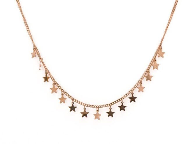 collana stelline oro rosa collana stelline oro rosa