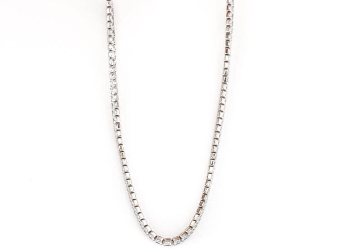collana tennis bianca base argento collana tennis bianca base argento