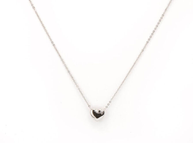 cuoricino bombato semplice argento cuoricino bombato semplice argento