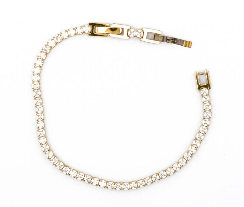 bracciale tennis oro