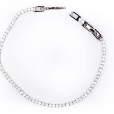 bracciale tennis sottile argento