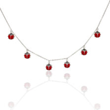 collana coccinelle portafortuna argento