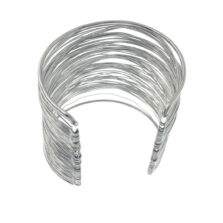 bracciale in acciaio millefili argento