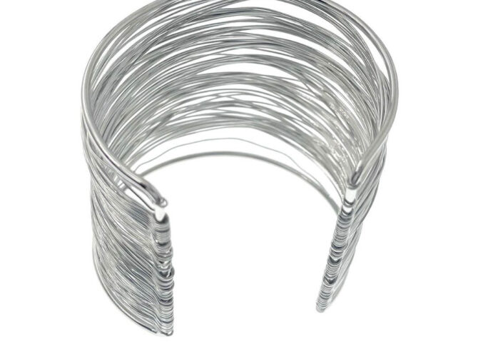 bracciale in acciaio millefili argento bracciale in acciaio millefili argento