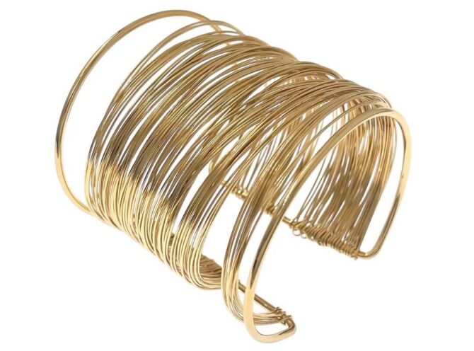 bracciale in acciaio millefili oro bracciale in acciaio millefili oro
