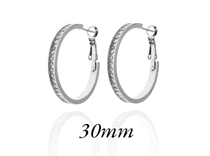 cerchio con zirconi 30mm argento cerchio con zirconi 30mm argento
