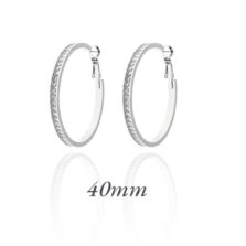 orecchini cerchio 40mm argento