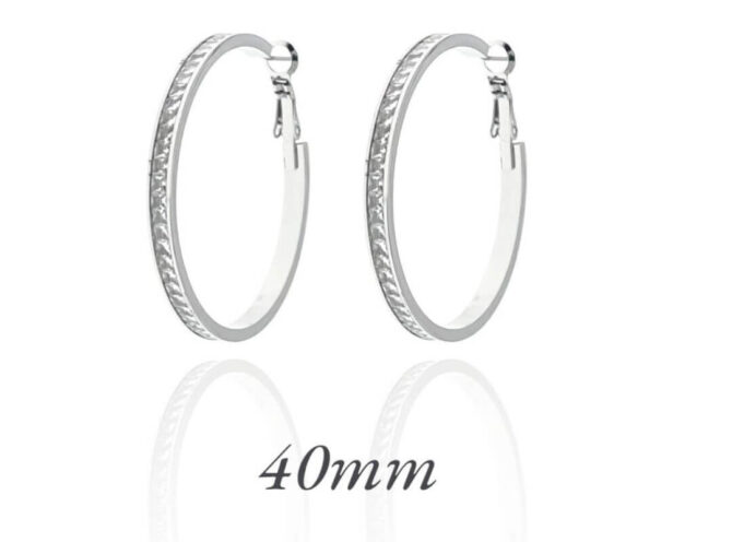 orecchini cerchio 40mm argento