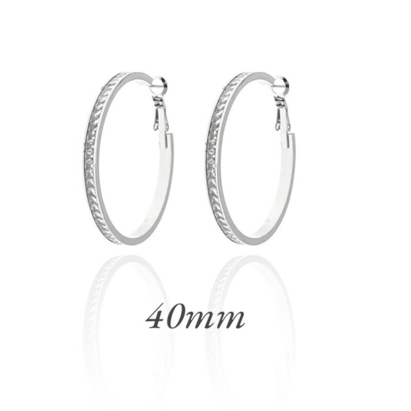 orecchini cerchio 40mm argento