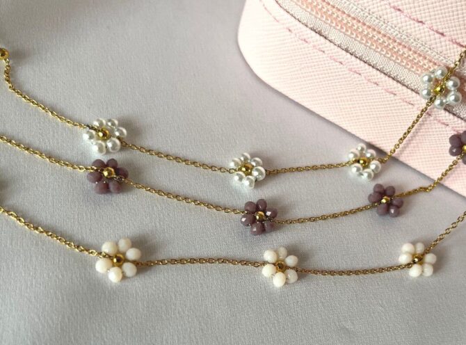 collana fiorellini acciaio collana fiorellini acciaio