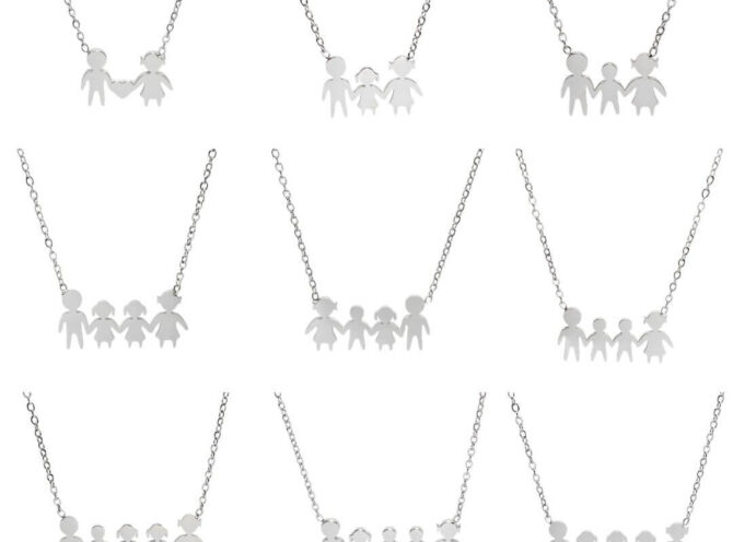 collana in acciaio con figli collana in acciaio con figli