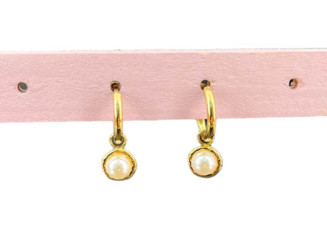 hoop acciaio perle oro hoop acciaio perle oro