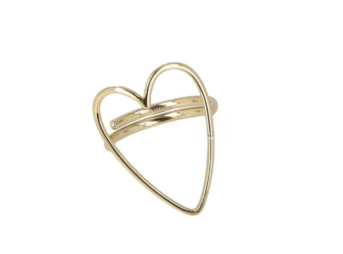 anello in acciaio cuore vuoto oro anello in acciaio cuore vuoto oro