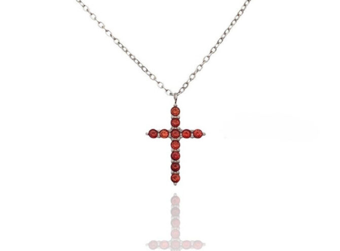 collana croce arancione collana croce arancione