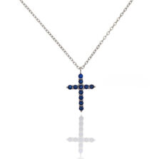 collana croce blu