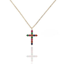 collana croce multicolor