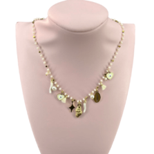 collana acciaio charm bianchi