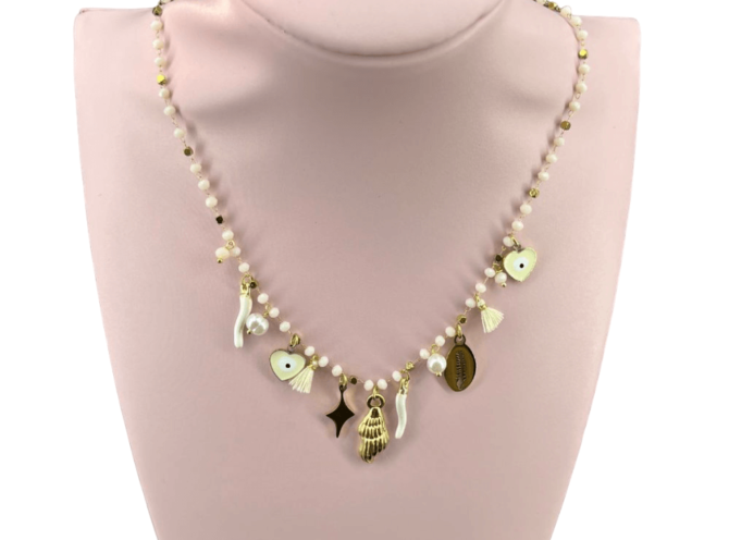 collana acciaio charm bianchi collana acciaio charm bianchi