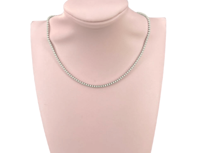 collana chocker acciaio perle argento collana chocker acciaio perle argento