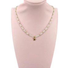 collana perline bianche stella