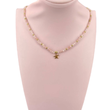 collana perline rosa stella