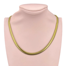 collana acciaio snake grossa oro