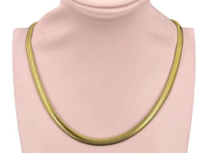 collana acciaio snake grossa oro collana acciaio snake grossa oro