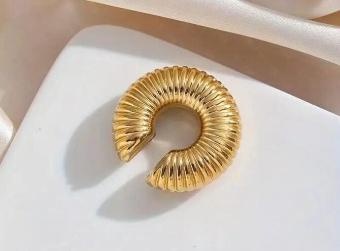 earcuff acciaio cerchio a righe earcuff acciaio cerchio a righe