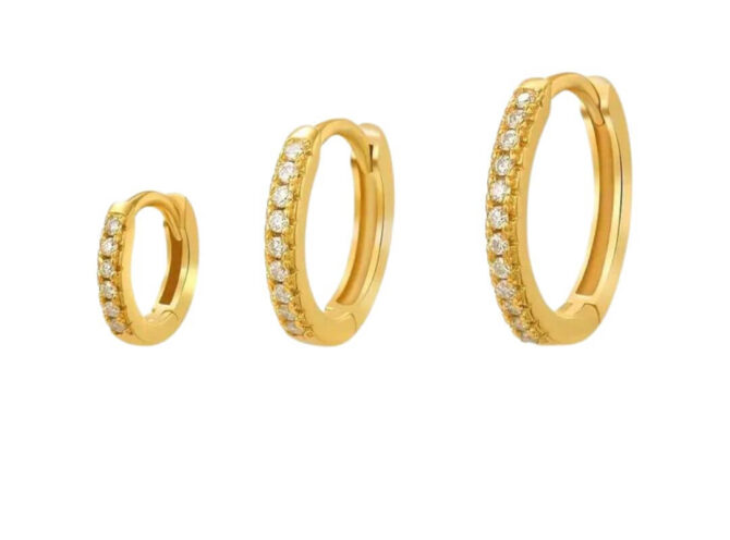 Set 3 cerchietti acciaio zirconi Set 3 cerchietti acciaio zirconi oro