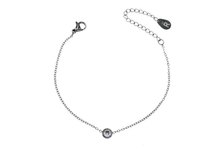 bracciale in acciaio con punto luce bracciale in acciaio con punto luce