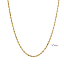 collana torchon in acciaio oro 0.3cm