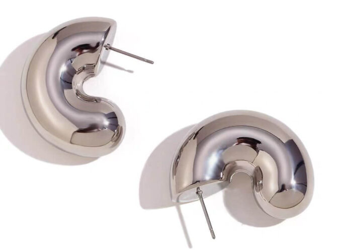 orecchini acciaio cerchi bombati orecchini acciaio cerchi bombati