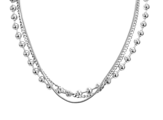 collana acciaio tre fili collana acciaio tre fili