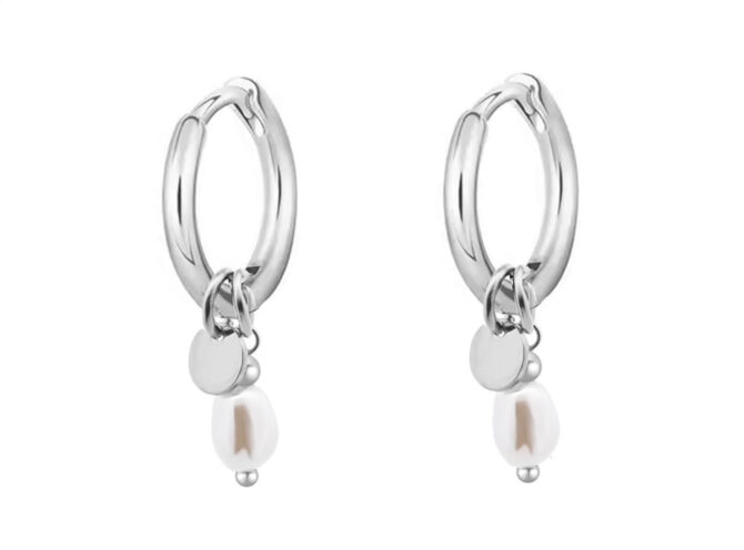 orecchini acciaio perline pendenti orecchini acciaio perline pendenti