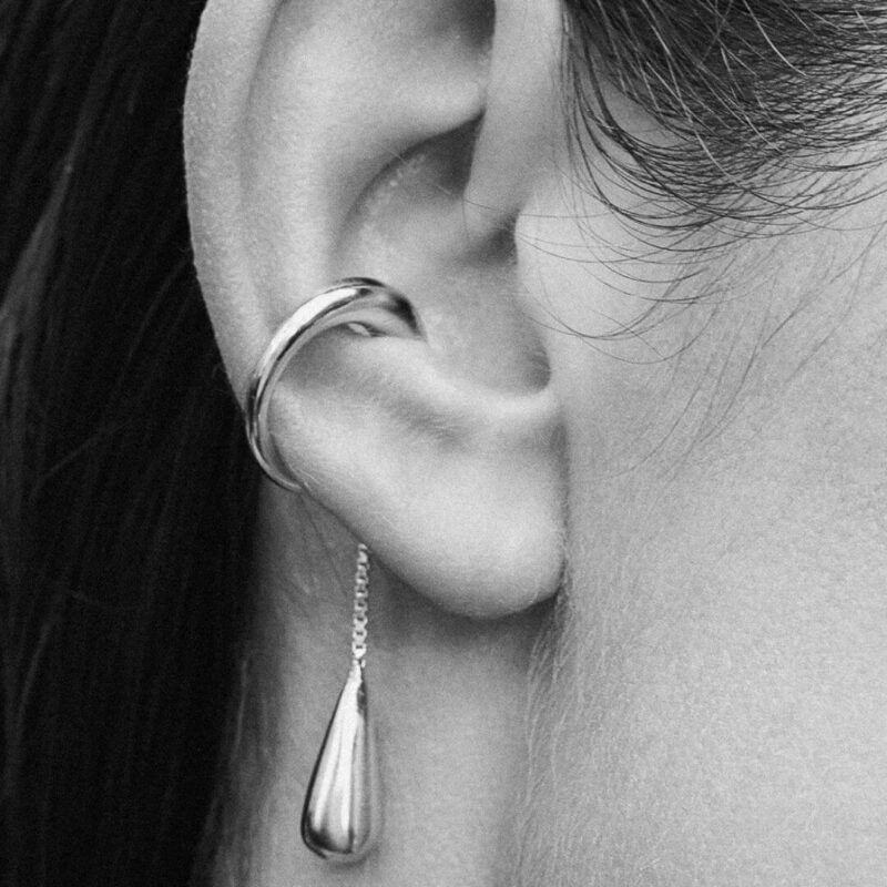 earcuff acciaio inossidabile pendente