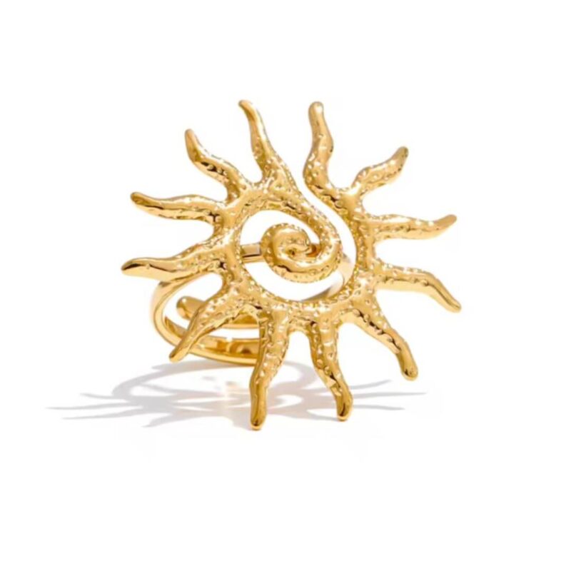 anello acciaio inossidabile sole