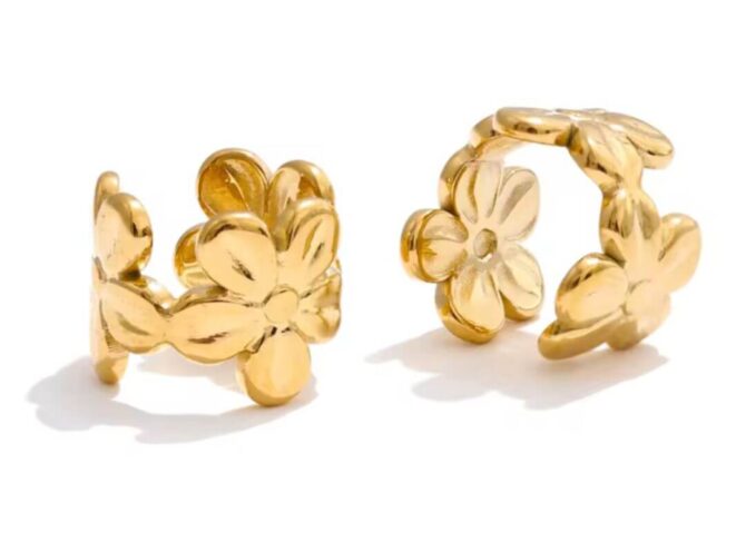 earcuff acciaio inossidabile fiori earcuff acciaio inossidabile fiori